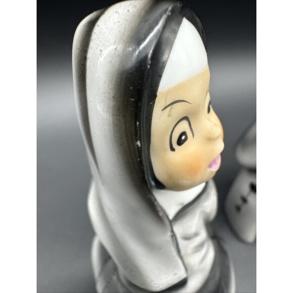Vintage Signed Geo Z Lefton Baseball Nuns K1428 Ceramic Japan 1950s Figurine Set - Picture 13 of 14
